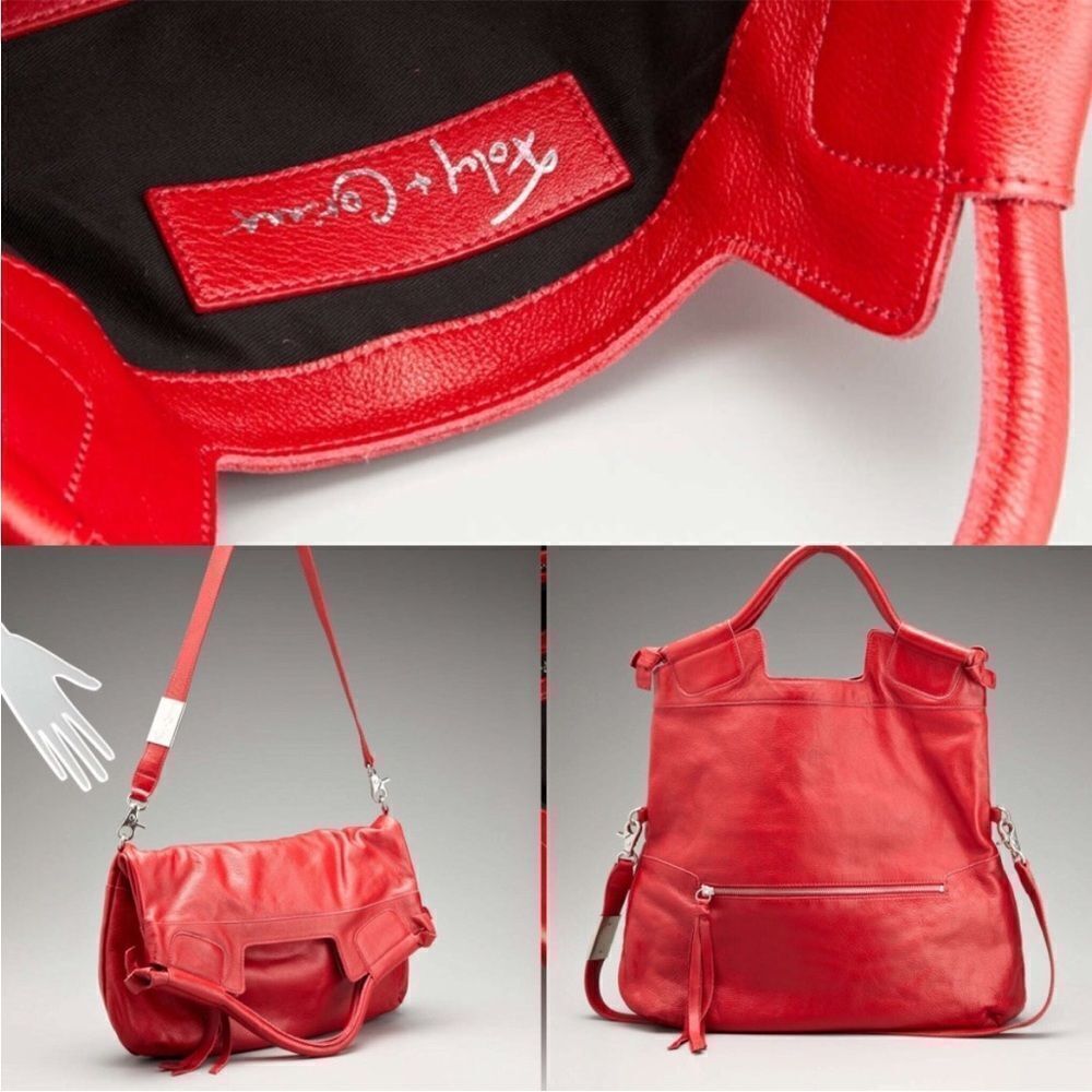 Foley + Corinna Mid‎ City Slouchy Tote Scarlet Red Leather